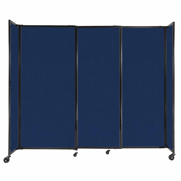 Versare StraightWall Sliding Portable Partition 7'2" x 6' Navy Blue Fabric 1472303 - main